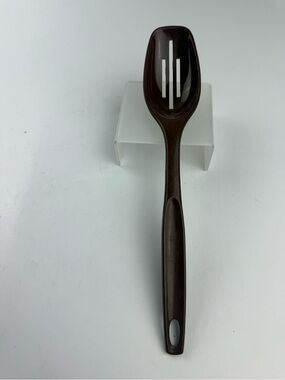 Vintage Foley USA Brown Nylon Plastic Cooking\Serving Slotted Spoon